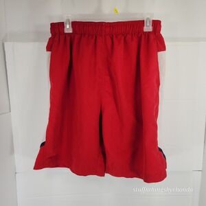 Vintage HAWAIIAN AUTHENTICS LINED Red Swim‎ Board Shorts / Youth Size XL  34/36